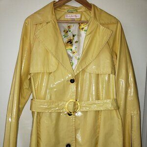 Italian Pleather Spring Trench Coat Size L
